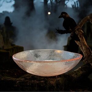 Fire & Light Recycled Art Glass Bowl 8” Pink/ Peach